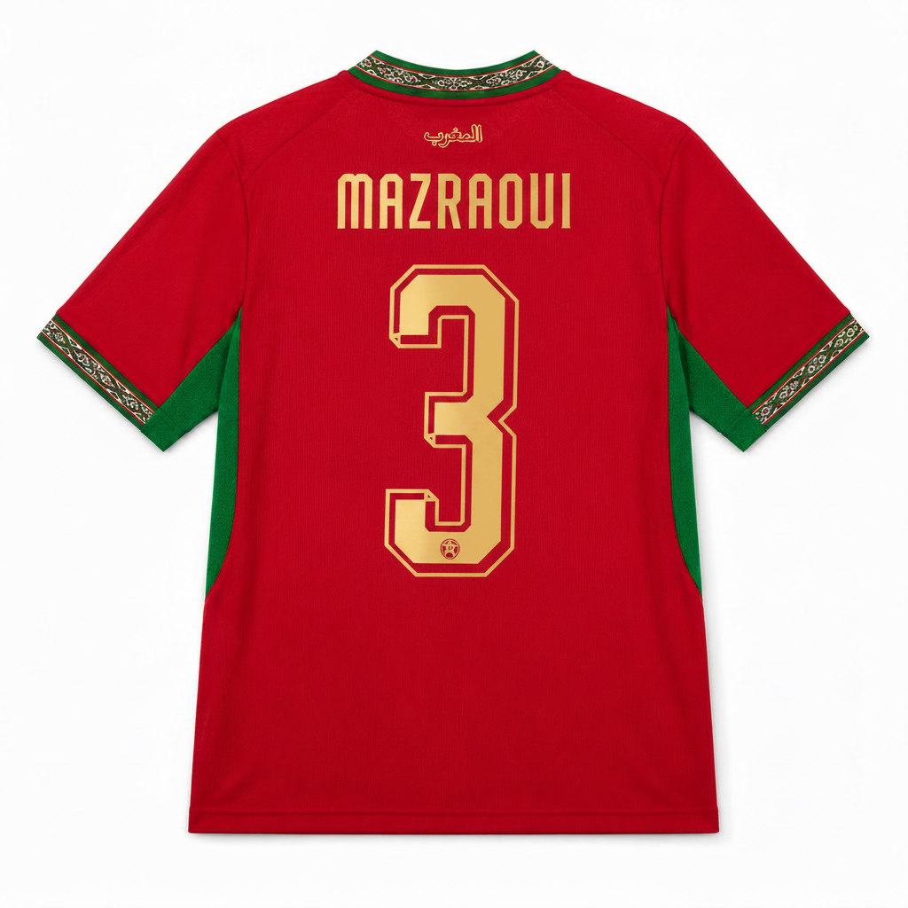 Mazraoui 2026 Morocco Home Jersey
