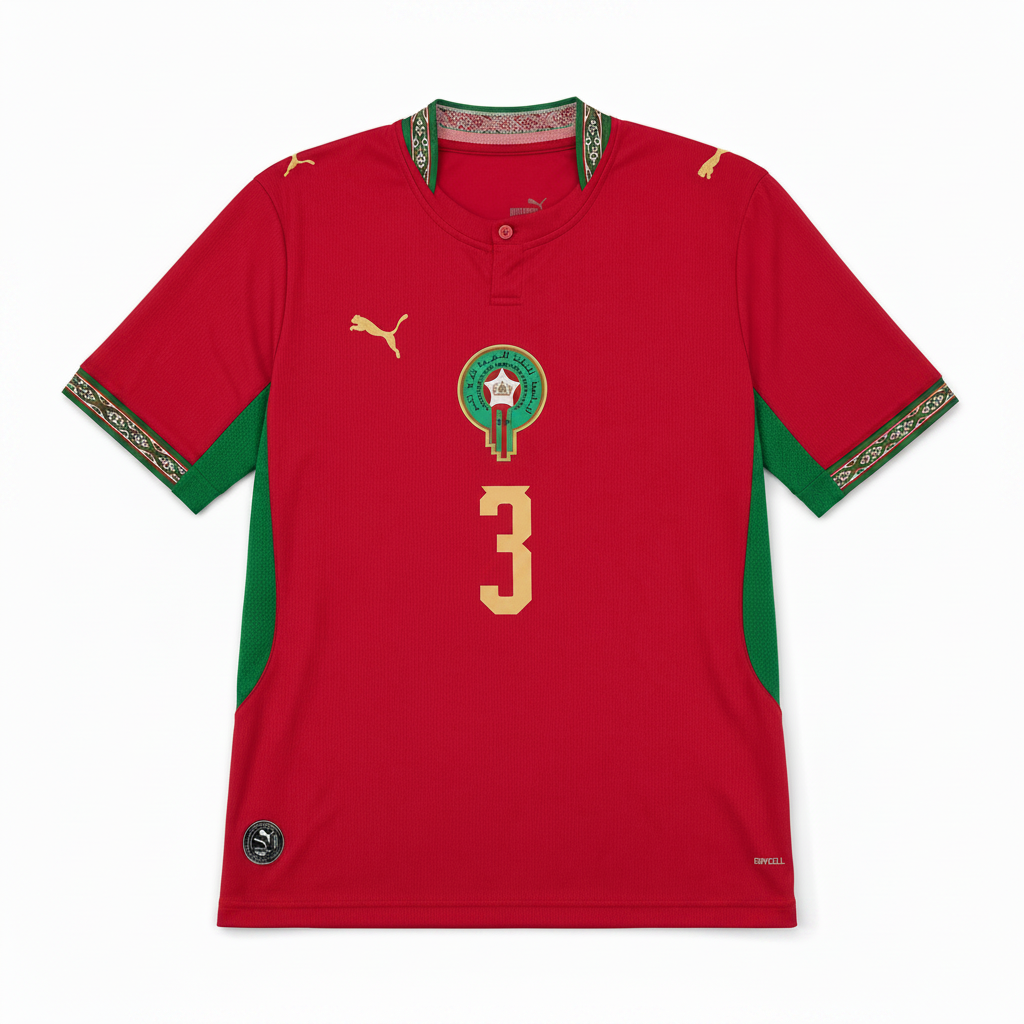 Mazraoui 2026 Morocco Home Jersey