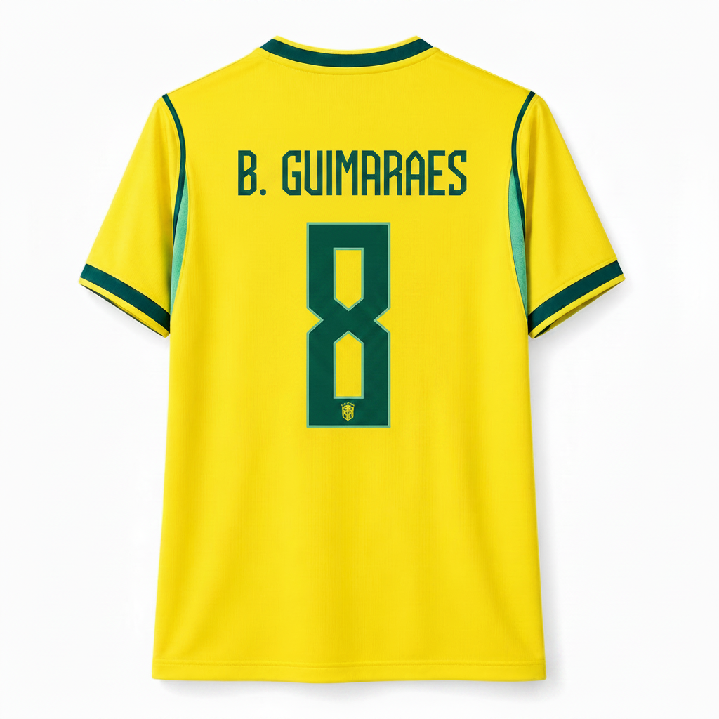 Bruno Guimaraes 2026 Brazil Home Jersey