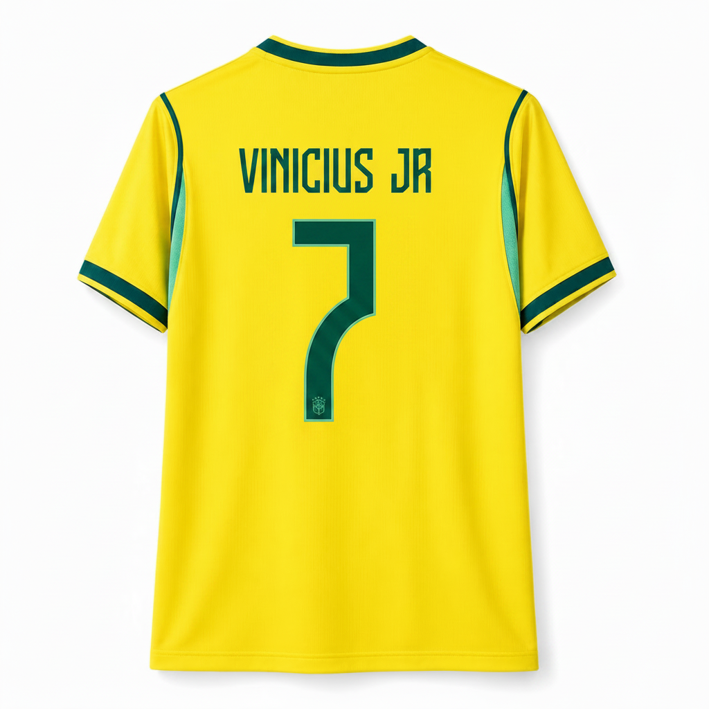 Vini Jr 2026 Brazil Home Jersey